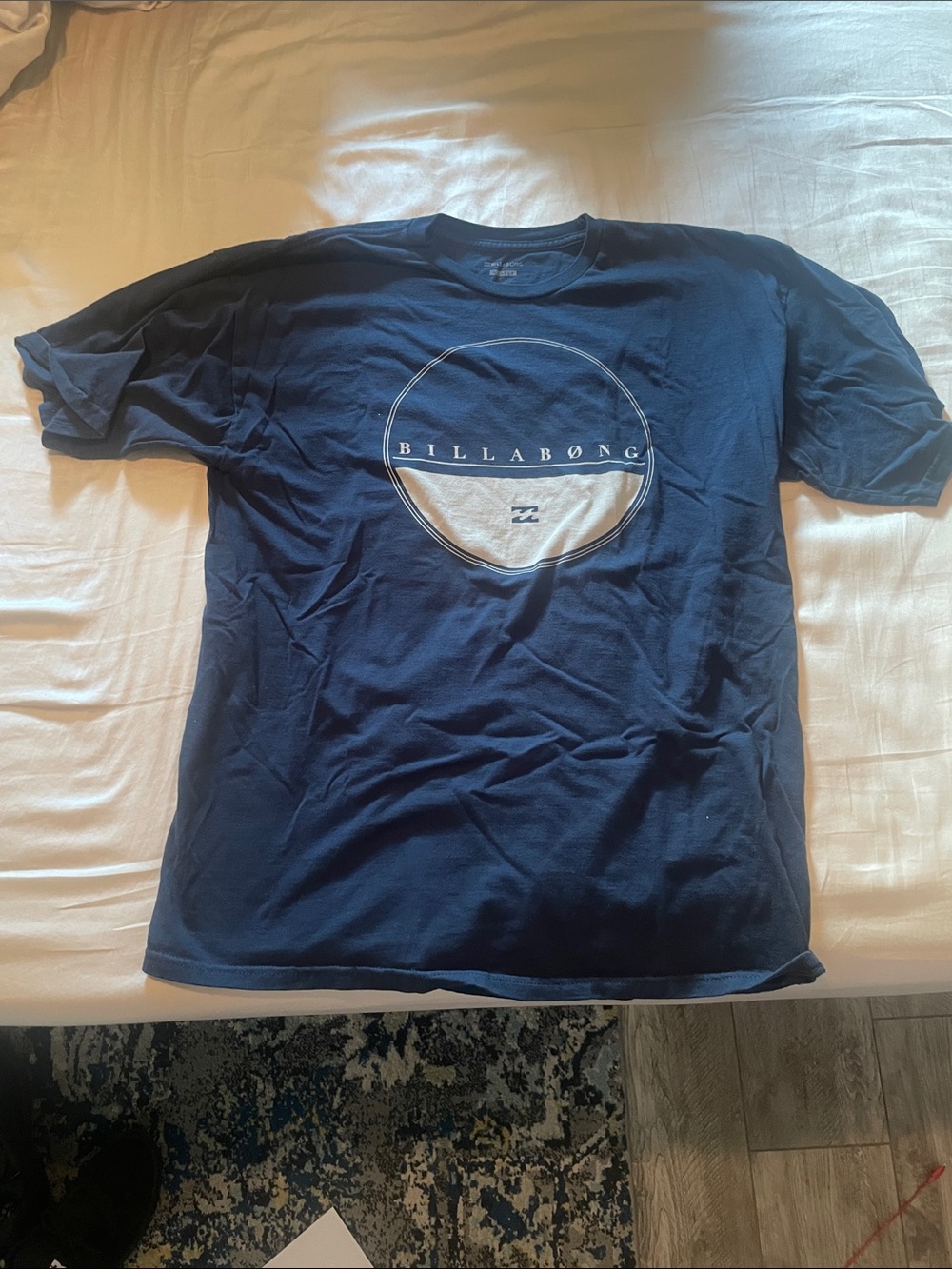 Billabong Navy Short-Sleeve Logo Tee with White Accent